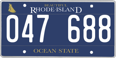 RI license plate 047688