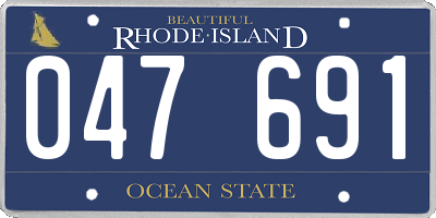 RI license plate 047691