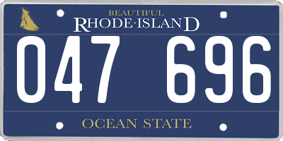 RI license plate 047696