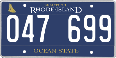 RI license plate 047699