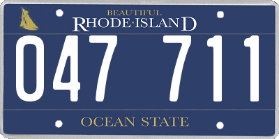 RI license plate 047711