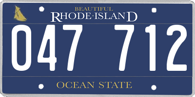 RI license plate 047712