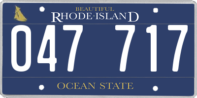 RI license plate 047717