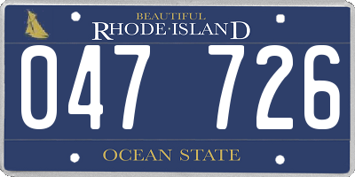 RI license plate 047726