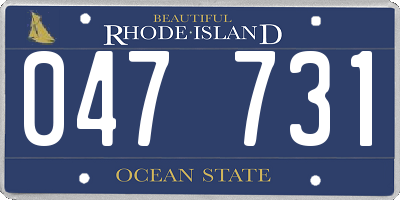RI license plate 047731