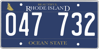 RI license plate 047732