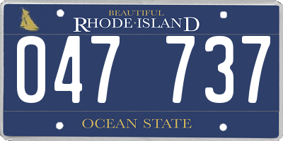 RI license plate 047737