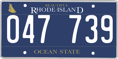RI license plate 047739