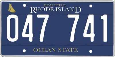 RI license plate 047741