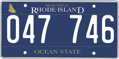 RI license plate 047746