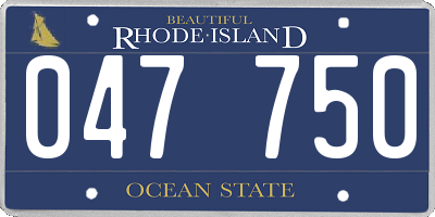 RI license plate 047750