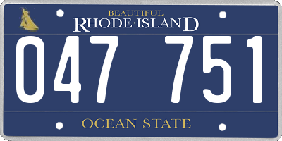 RI license plate 047751