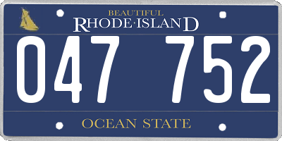 RI license plate 047752