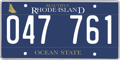 RI license plate 047761