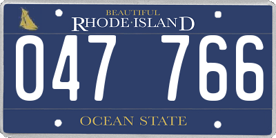 RI license plate 047766