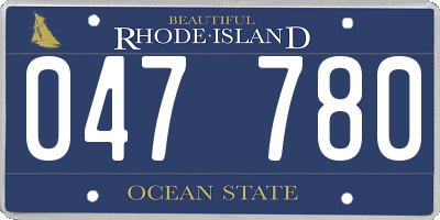 RI license plate 047780