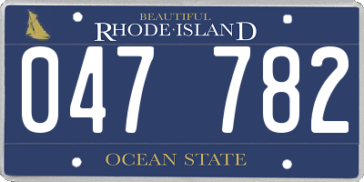 RI license plate 047782