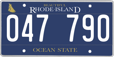 RI license plate 047790