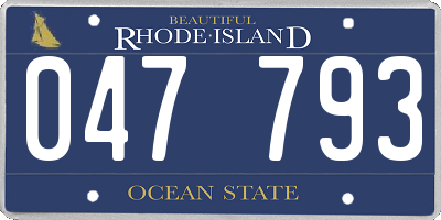 RI license plate 047793