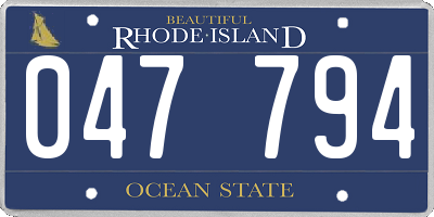 RI license plate 047794