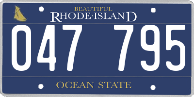 RI license plate 047795