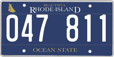 RI license plate 047811