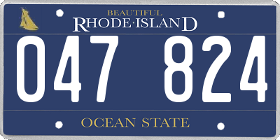 RI license plate 047824