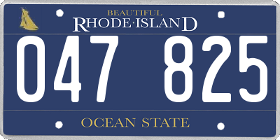 RI license plate 047825
