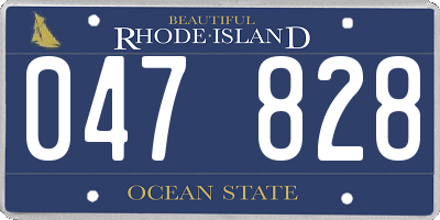 RI license plate 047828