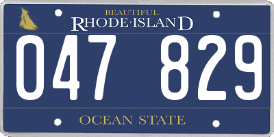RI license plate 047829