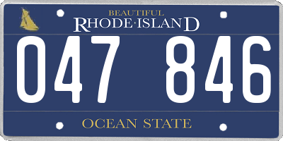RI license plate 047846