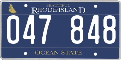 RI license plate 047848