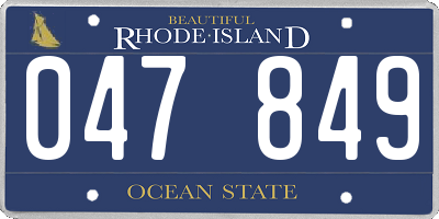 RI license plate 047849