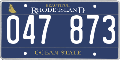 RI license plate 047873