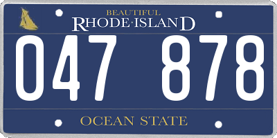 RI license plate 047878