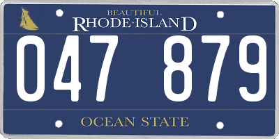 RI license plate 047879