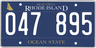 RI license plate 047895
