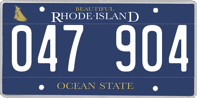 RI license plate 047904