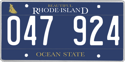 RI license plate 047924