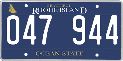 RI license plate 047944