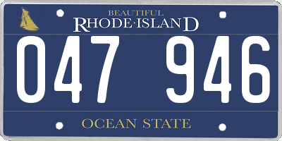 RI license plate 047946