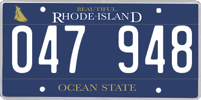 RI license plate 047948