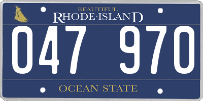 RI license plate 047970