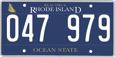 RI license plate 047979