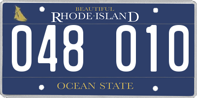 RI license plate 048010