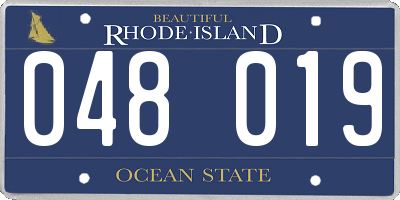 RI license plate 048019