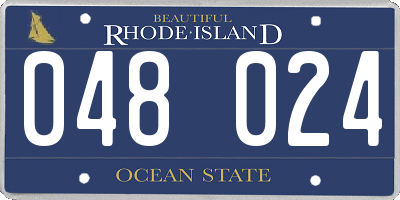RI license plate 048024