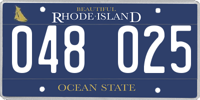 RI license plate 048025