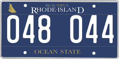 RI license plate 048044
