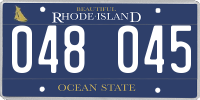 RI license plate 048045